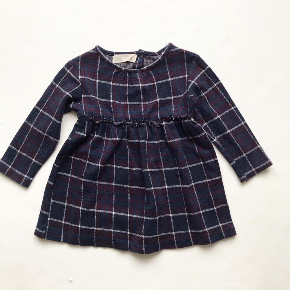 Zara plaid dress VGUC 18-24 months